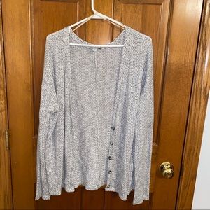 American Eagle Tan & Black Cardigan Sweater-EUC